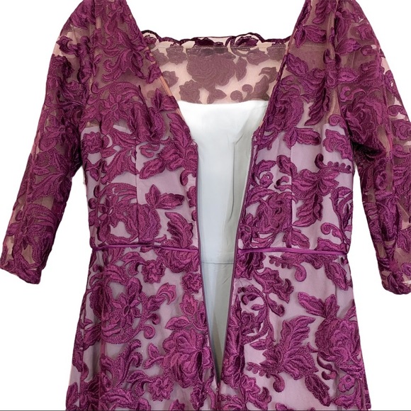 JS Collections Embroidered Lace Dress Floral 2 - Picture 10 of 14